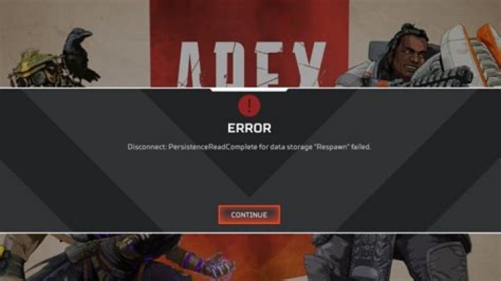 Apex Legends Persistence Read Complete for data storage 'Respawn' failed fix