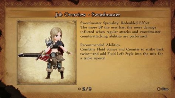 
Bravely Default 2: Swordmaster Guide