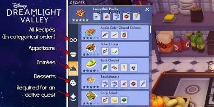 Disney Dreamlight Valley Recipe Guide: All Recipes & How To Make All Meals