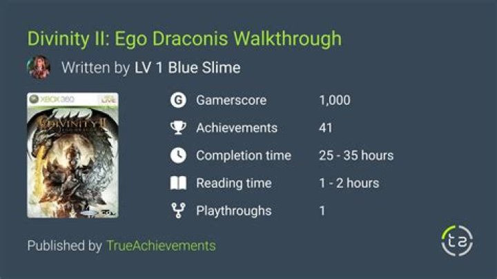 Divinity 2 - Ego Draconis Achievements