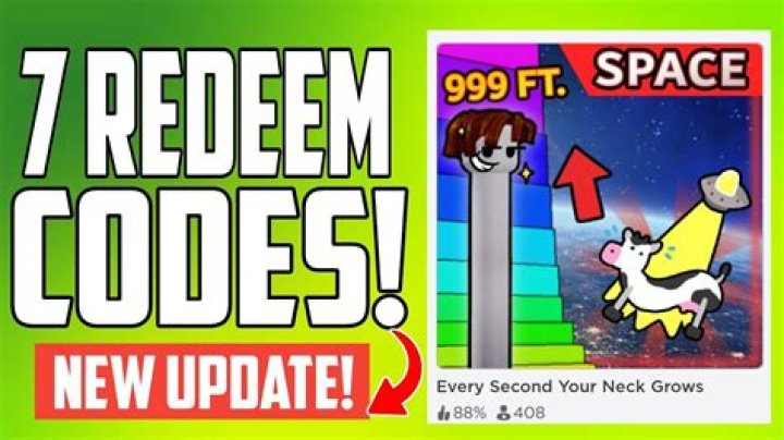 Every Second Your Neck Grows Codes (June 2024 )
