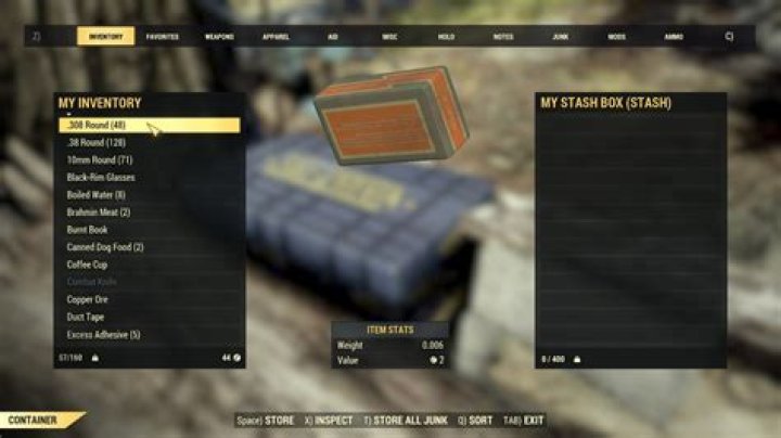 
Fallout 76 Where to Store Items