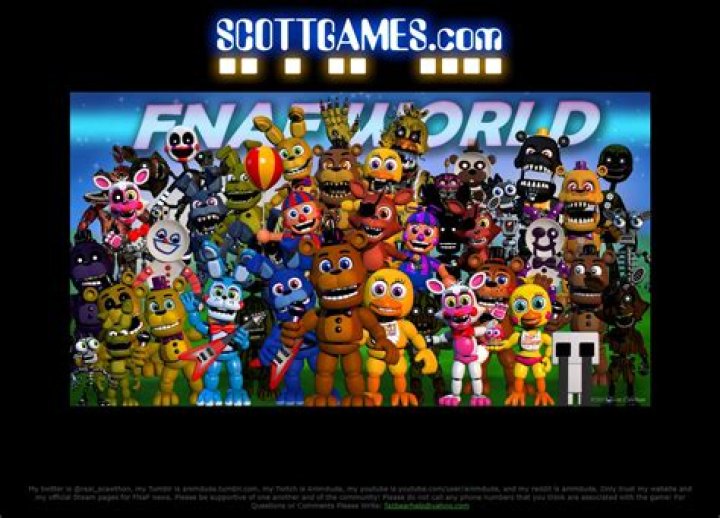 Five Nights At Freddy's World Available Again For Free FNAF-WORLD