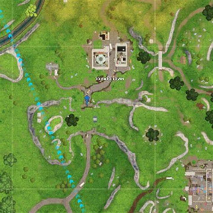 Follow the treasure map found in Dusty Divot