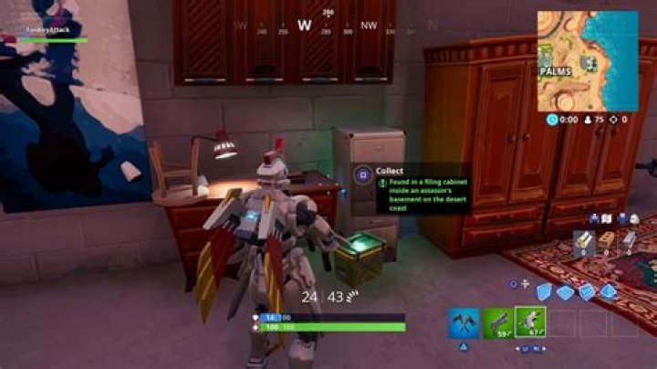 
Fortnite Fortbyte #74 – Found in a Filing Cabinet Inside an Assassin’s Basement on the Desert Coast