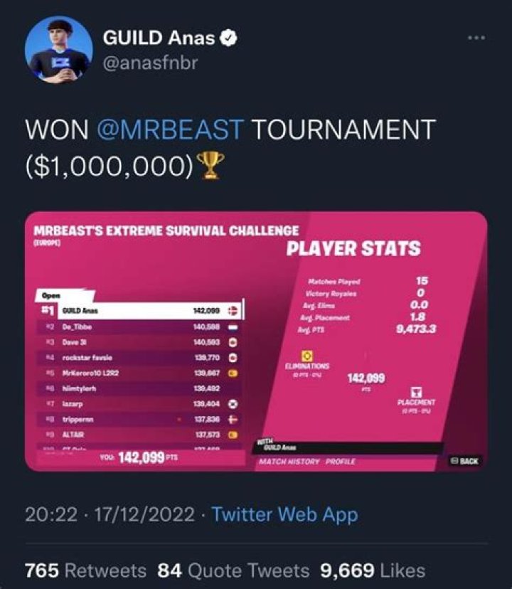 Fortnite MrBeast Tournament: Start Date and Time, $1 Million Prize