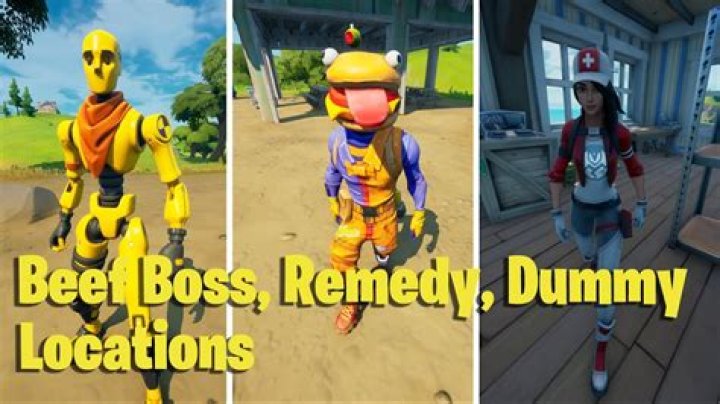 
Fortnite: Where to Talk With Beef Boss, Remedy, and Dummy