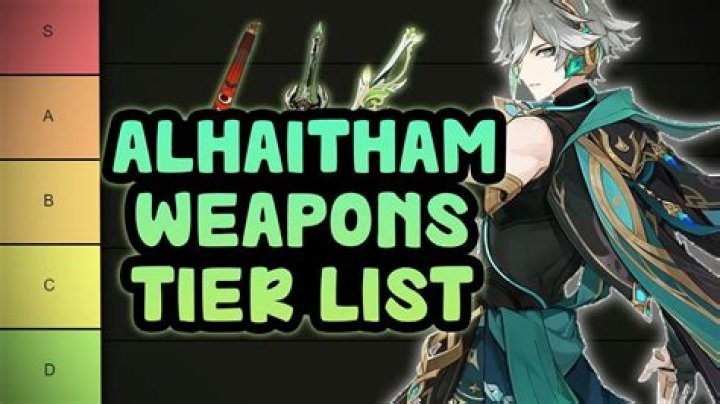 Genshin Impact Alhaitham Weapon Tier List
