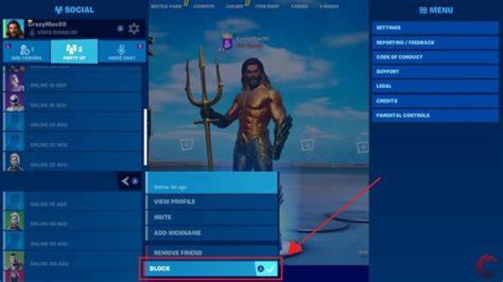 How to Block and Unblock Someone on Fortnite