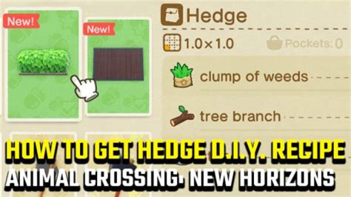 How to unlock the Animal Crossing: New Horizons hedge recipe