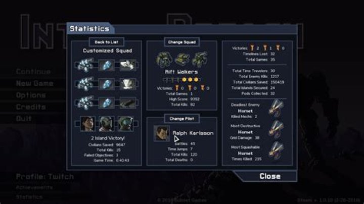 Into the Breach Mech Selection