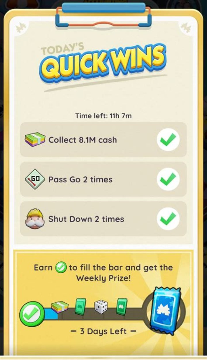 Monopoly Go Quick Wins Schedule April 2024 Daily Goals QW Today