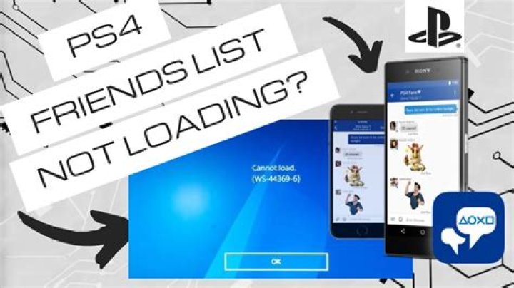 PS4 Friends List Not Loading Fix