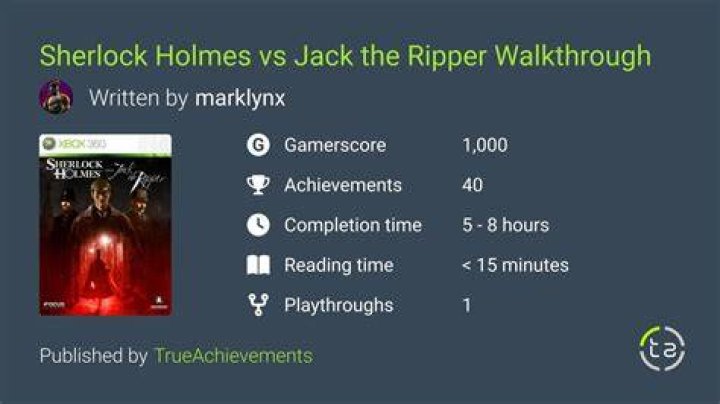 Sherlock Holmes vs. Jack the Ripper News, Guides, Walkthrough, Screenshots, and Reviews