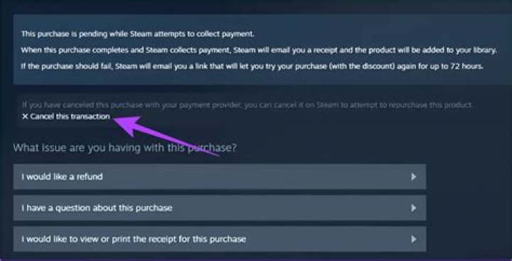 Steam Pending Transaction: Purchase Cannot be Completed Error Fix