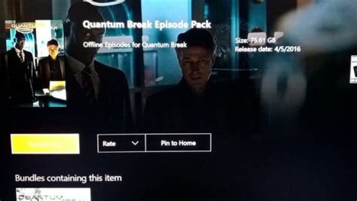 
The File Size For The Quantum Break Episode Pack Is Huge