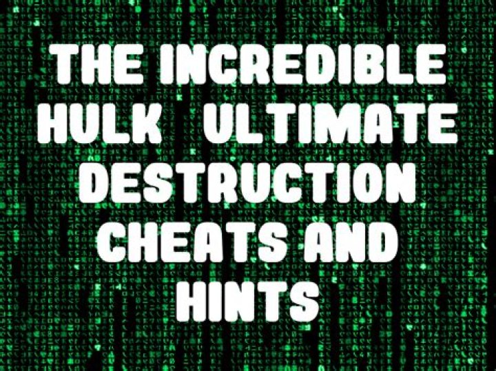 The Incredible Hulk PS3 Cheats